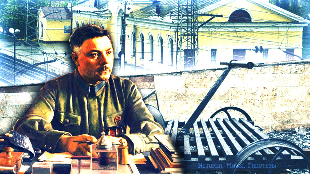Авторский коллаж, составленный из трёх изображений, найденных на wikimedia.org. Их авторы: George Shuklin, Gavrilov S.A., И. Бродский (портрет К. Ворошилова в кабинете, написанный в 1929 году).