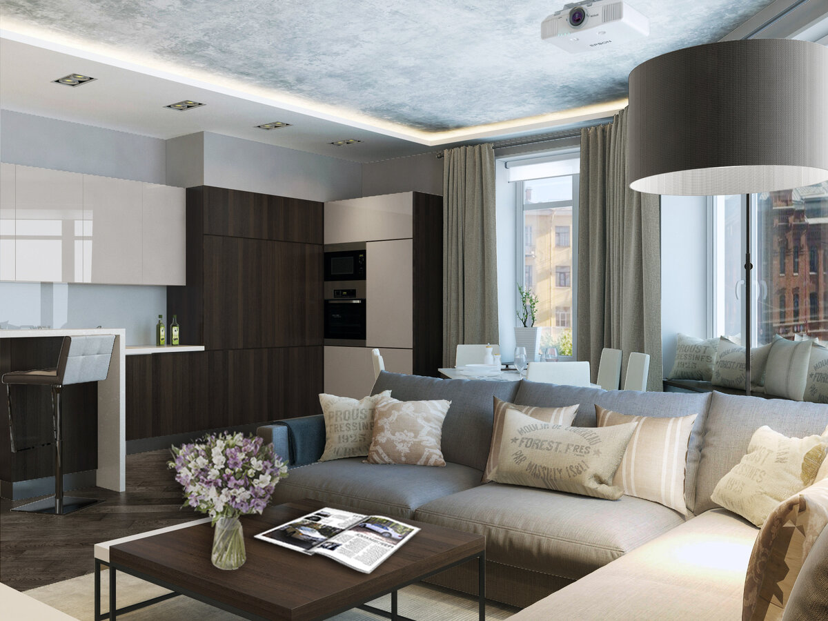 Функциональная кухня, вписывающаяся в общий стиль