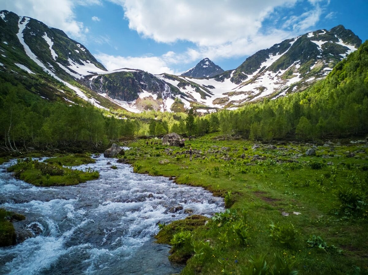 Архыз горы весной горы