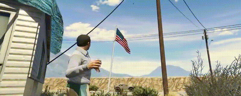 Флаги реагируют на взрыв гранат рядом с ними