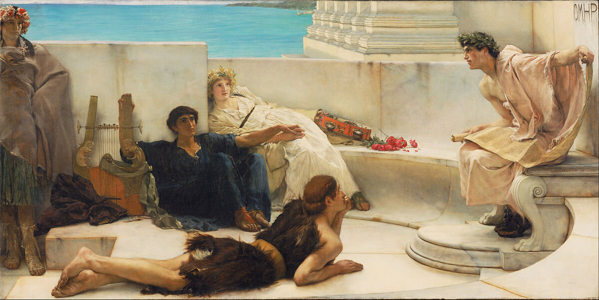 Sir Lawrence Alma-Tadema, English (born Netherlands) - A Reading from Homer 