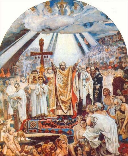 Виктор Васнецов Фреска "Крещение Руси" http://staratel.com/pictures/ruspaint/big/116-1.htm