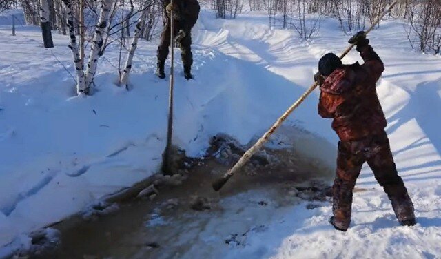 Древний хитрый способ добычи рыбы у народов Севера - ханты называют его 