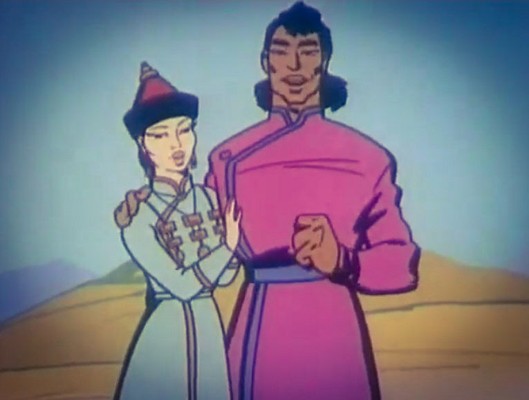 Кадр мультфильма "Гунан Батор" (1965)