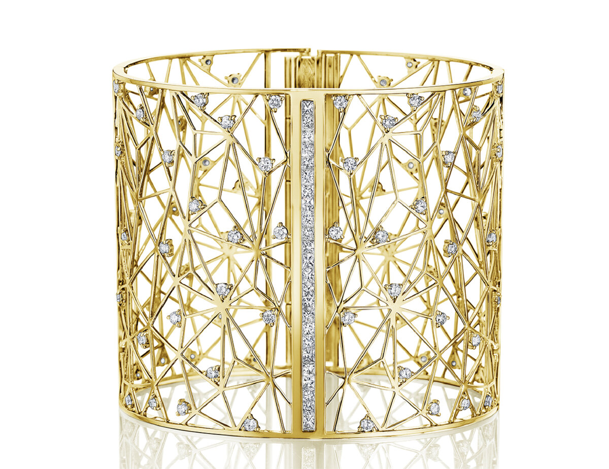 Браслет от ювелирного дома Hueb с бриллиантами, желтое 18к золото.