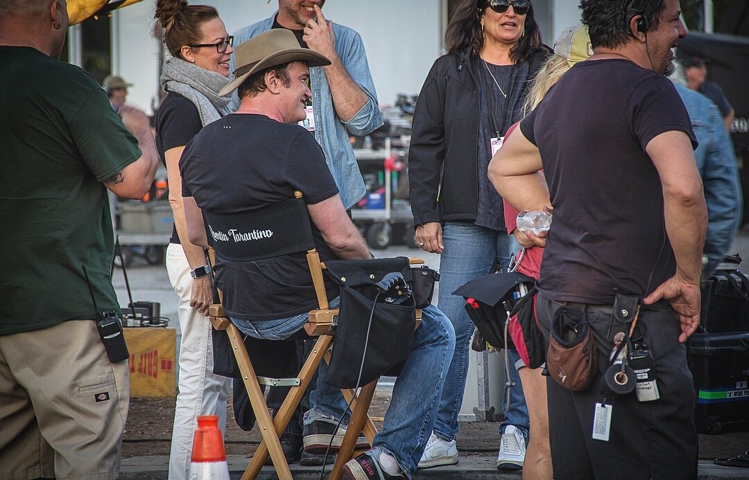 Кадр со съемки "Однажды в Голливуде"