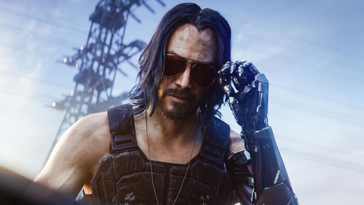 Скриншот из официального трейлера (Johnny Silverhand из игры Cyberpunk 2077) 