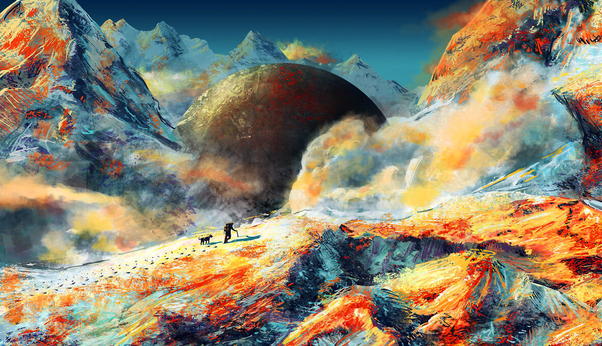 Так, по мнению художника, должен выглядеть негостеприимный мир Брэдбери