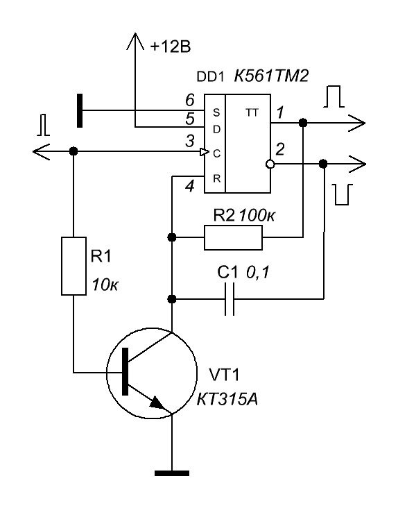 Мультивибратор на триггере схема