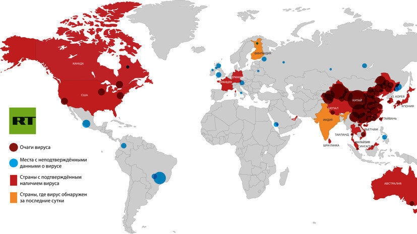 Эксперты обеспокоены распространением вируса
— Согласно информации Национальной комиссии по здравоохранению КНР, к 22 февраля в мире подтверждено 77 815 случаев инфицирования. Умерли от болезни 2345 человек, вылечились — 20847.

— ВОЗ обеспокоена случаями заражения коронавирусом, в которых не определен механизм передачи заболевания, заявил гендиректор организации Тедрос Адханом Гебрейесус. По его словам, некоторые инфицированные не въезжали в КНР и не контактировали с зараженными, что вызывает удивление у экспертов.

Россиян принудительно отправляют на карантин
— Жительницу Екатеринбурга, у которой заподозрили коронавирус, принудительно поместят в больницу. По решению суда принудительной госпитализации также будут подвергнуты двое детей — ранее они вернулись в Екатеринбург с китайского курортного острова Хайнань.
— В Кремле прокомментировали ситуацию с коронавирусом и пообещали не допускать ущемления прав граждан Китая. «Все действия согласовываются с китайцами, китайское руководство ставится в известность по дипломатическим каналам», — заявил пресс-секретарь президента РФ Дмитрий Песков.

— Приезжающим из КНР в Москву в обязательном порядке делают анализ на коронавирус и выдают постановление о двухнедельной изоляции. Сейчас выдано уже порядка 2,5 тысячи таких постановлений, сообщил мэр Москвы Сергей Собянин.

Врачи продолжают умирать от COVID-19
— Власти китайской провинции Хубэй сообщили о 63 088 случаях заражения. Только за период с 20 по 21 февраля COVID-19 был выявлен у 631 человека.

— Еще один врач в Ухане умер от коронавируса. 29-летний Пэн Иньхуа оказывал неотложную помощь пациентам, страдающим респираторными заболеваниями, сообщает агентство «Синьхуа» со ссылкой на городское управление здравоохранения.
— Первый случай заражения коронавирусом выявлен в Израиле. Его зафиксировали у одного из граждан страны, вернувшихся в четверг после карантина на круизном лайнере Diamond Princess у берегов Японии. Об этом сообщила пресс-служба Министерства здравоохранения Израиля.