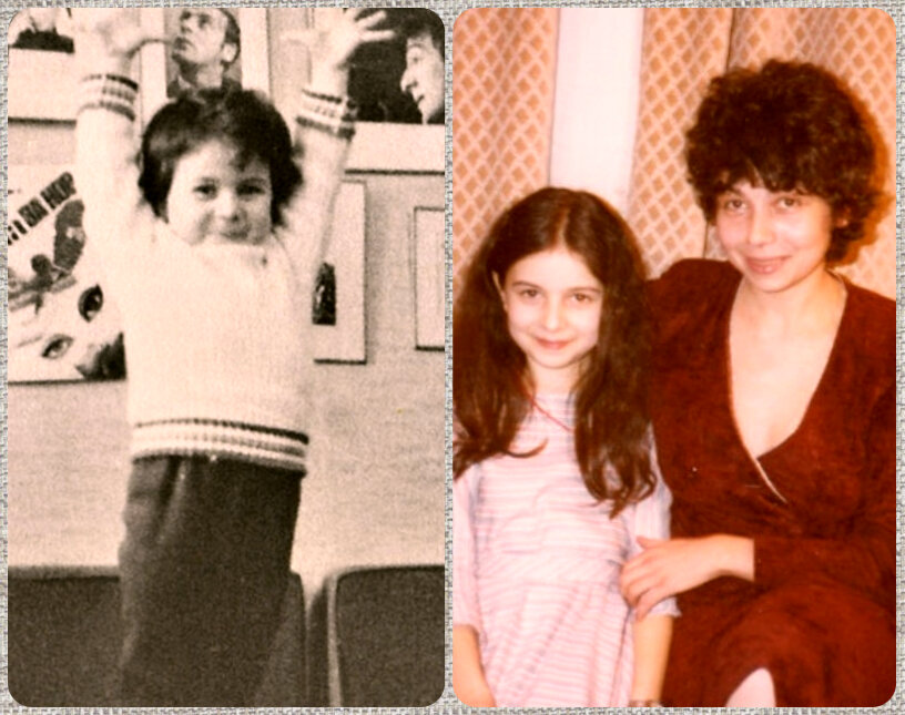 Алиса Хазанова в детстве (на втором снимке с мамой)