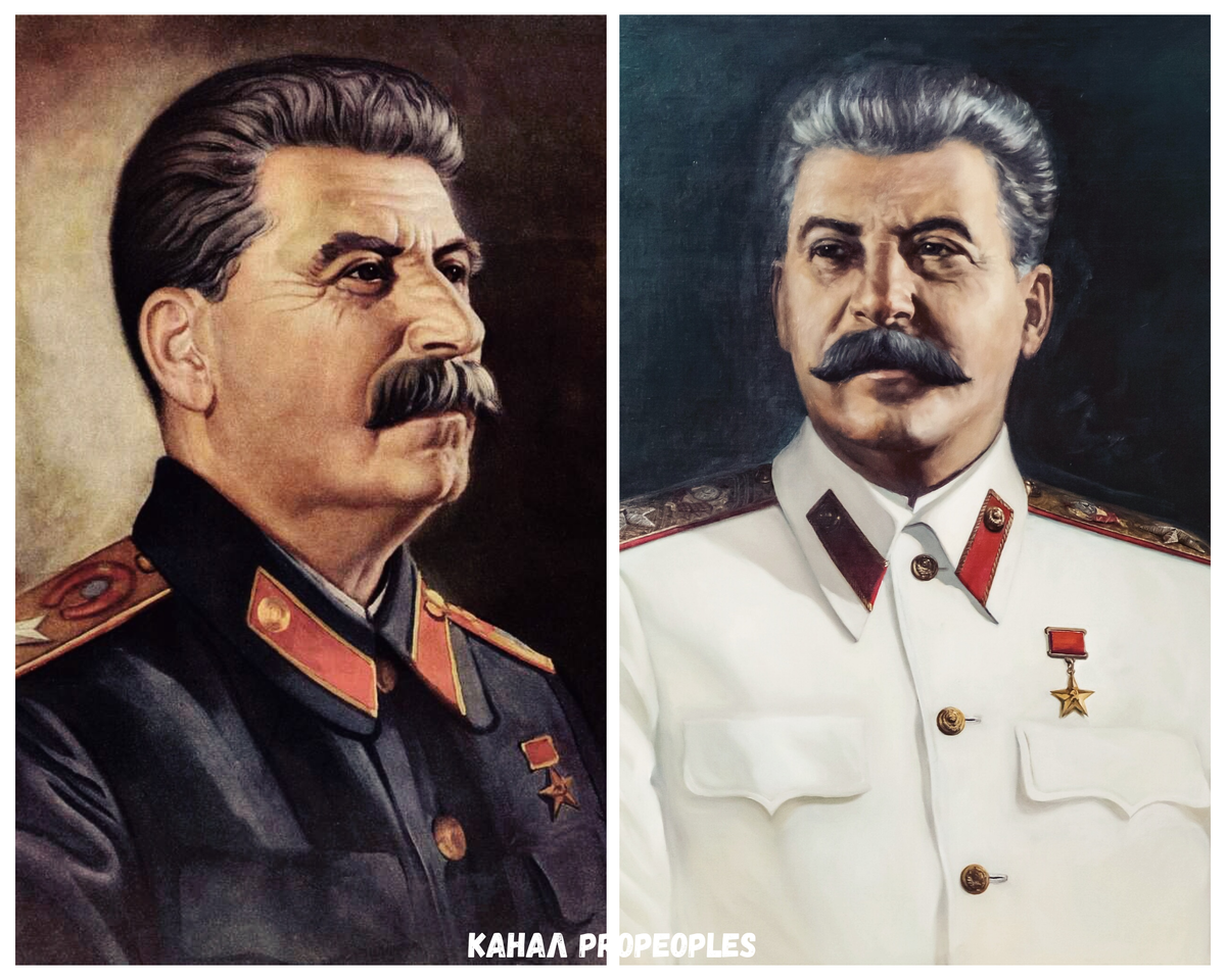 Лидер СССР Иосиф Сталин. Коллаж автора.