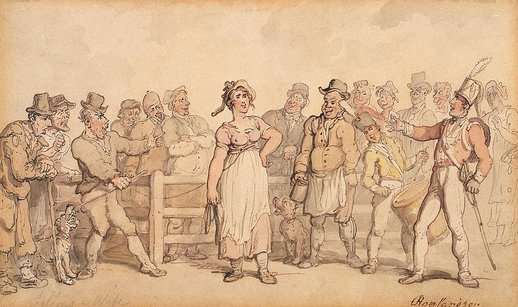 "Продажа жены" Т. Роулендсона (ок. 1812 года)