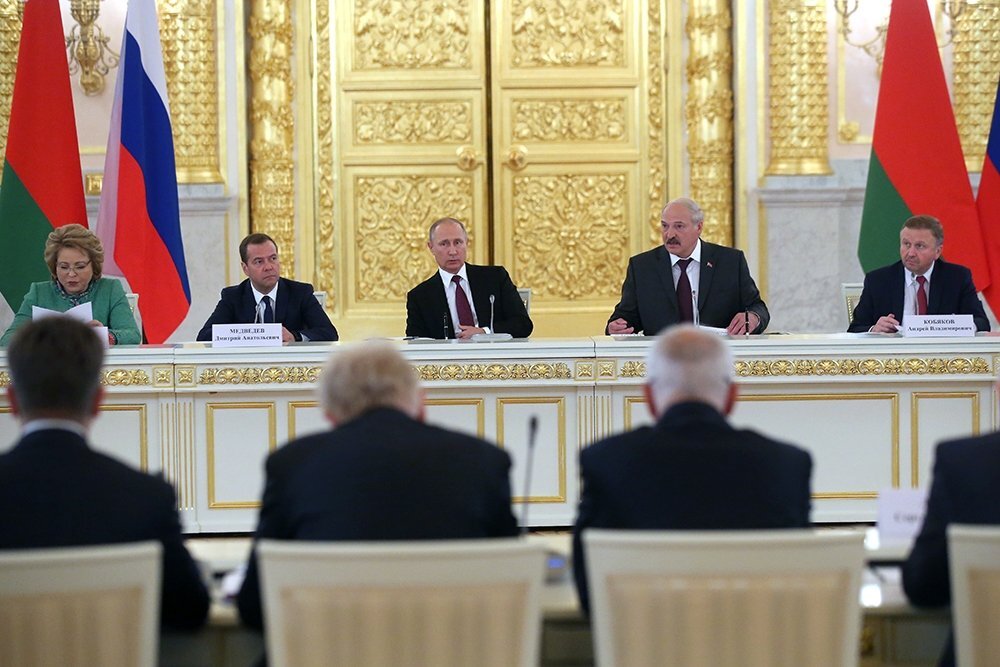Заседание Верховного государственного совета союзного государства РФ и Беларусь.