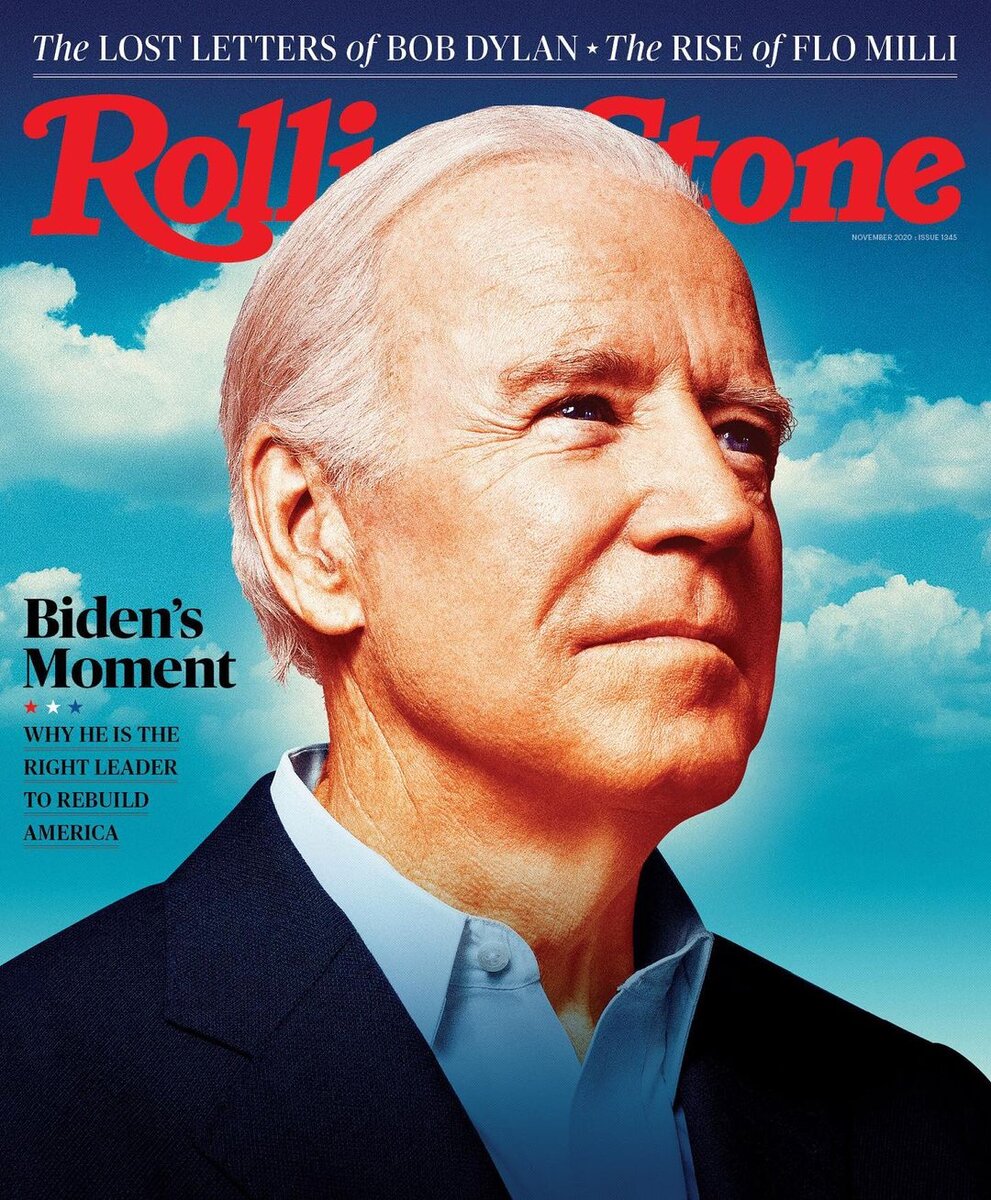 Байден на обложке музыкального журнала 'Rolling Stone'