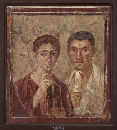 Портрет пекаря Теренция Неона и его жены. Источник: http://ancientrome.ru/art/artwork/img.htm?id=2964