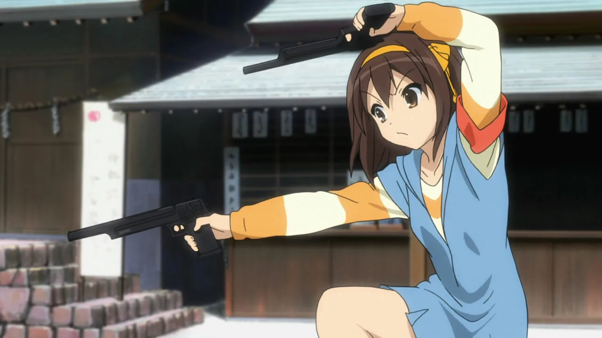 Харухи стреляла по банкам, но прострелила сюжет и оставила в нём "дыры"