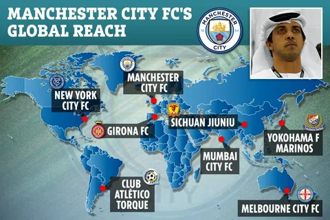 City Football Group представлена на каждом континенте, что показывает её значительное влияние