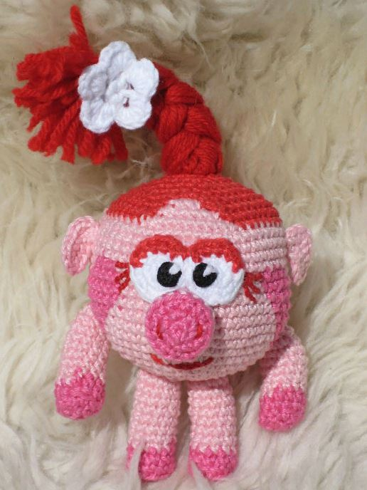 Нюша из мультика «Смешарики» крючком.  Все материалы, которые размещены на канале, найдены в сети, в свободном доступе. 
Уважаемые авторы, если Ваши права нарушаются, убедительная просьба  
сообщить мне об этом.