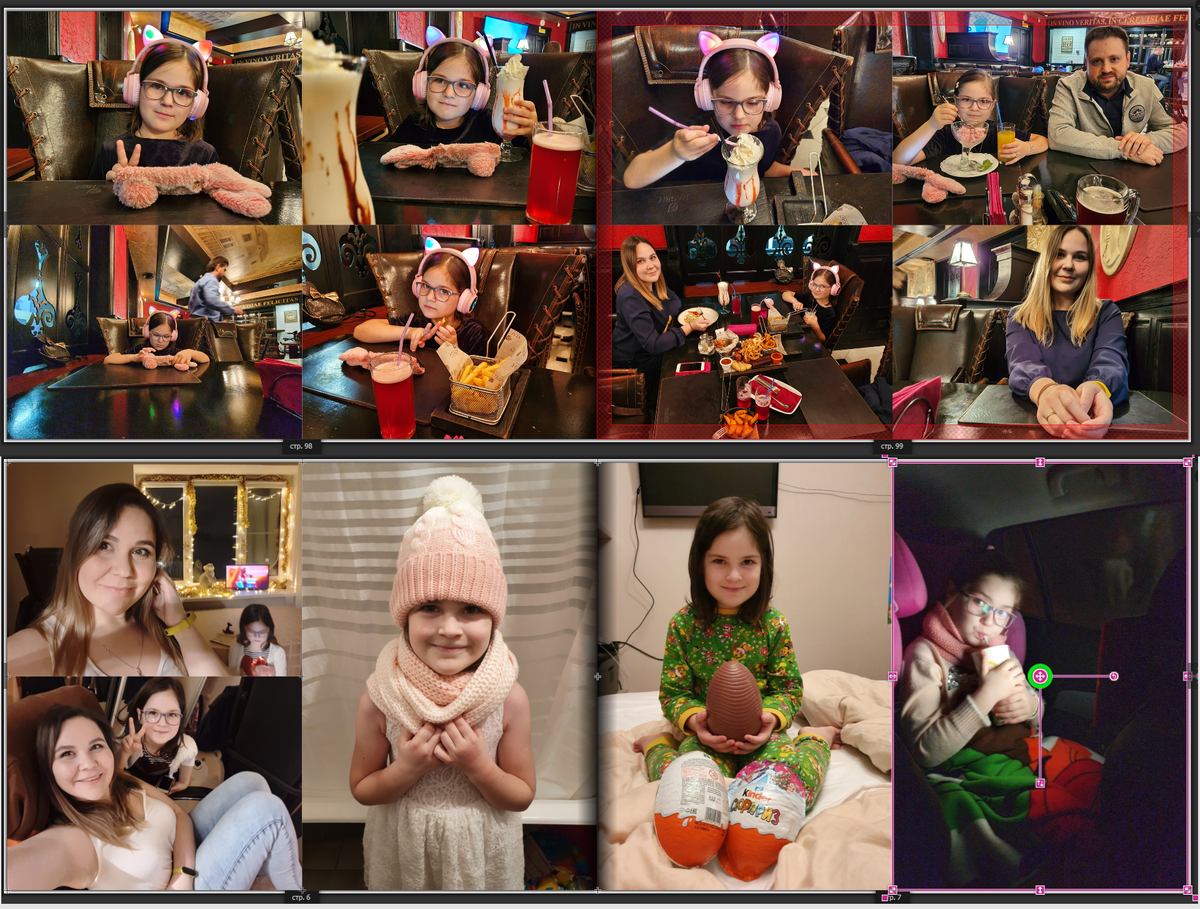 Вверху удачный разворот, внизу не очень. 