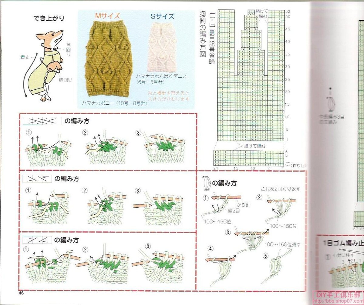 Вязаная одежда на собаку схема