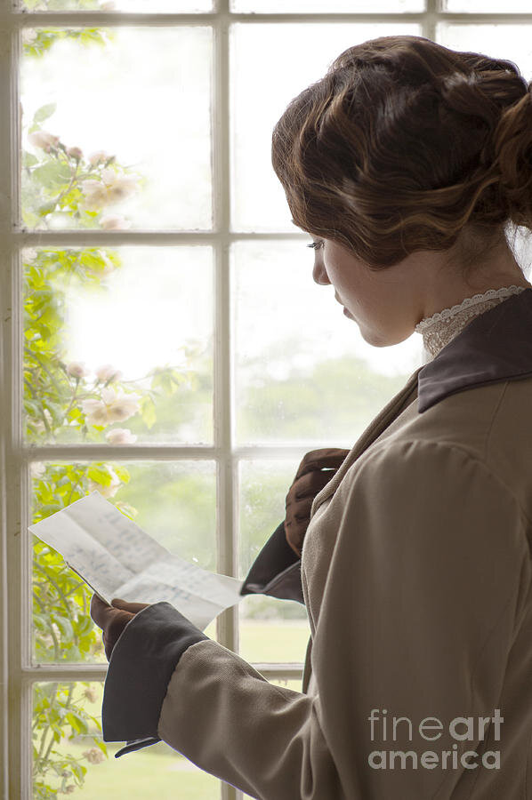 Lee Avison , "Edwardian Woman Reading A Letter At The Window", 2015 | https://pixels.com/featured/edwardian-woman-reading-a-letter-at-the-window-lee-avison.html