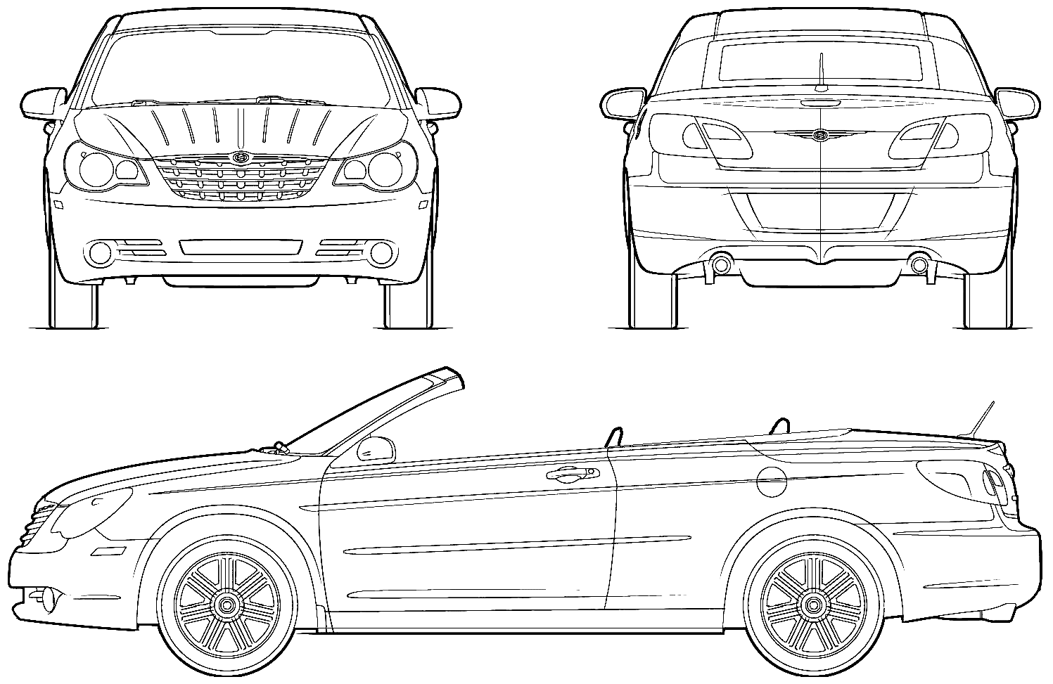 Chrysler sebring линзы. Размеры крайслер себринг. Размеры крайслер себринг. Крайслер себринг габариты. Chrysler sebring габаритные размеры.