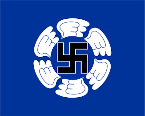 Флаг Военно-воздушных сил Финляндии, официально уже не применяемый нынче, но в истории Финляндии сохранившийся.