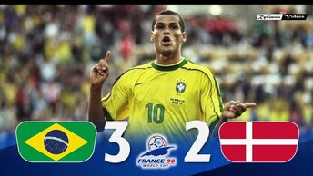 🔥🔥ЛУЧШИЙ МАТЧ ЧМ-1998! Дания потрепала нервы Бразилии – куча голов!