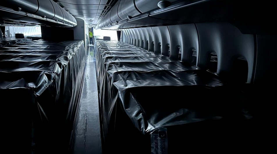 Так выглядят салоны законсервированных в испанском Теруэле А380 Фото: Michael Lamberty/Lufthansa