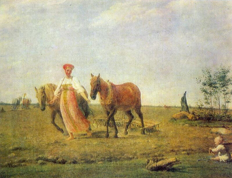 Картина А.Венецианова "Весна на пашне"