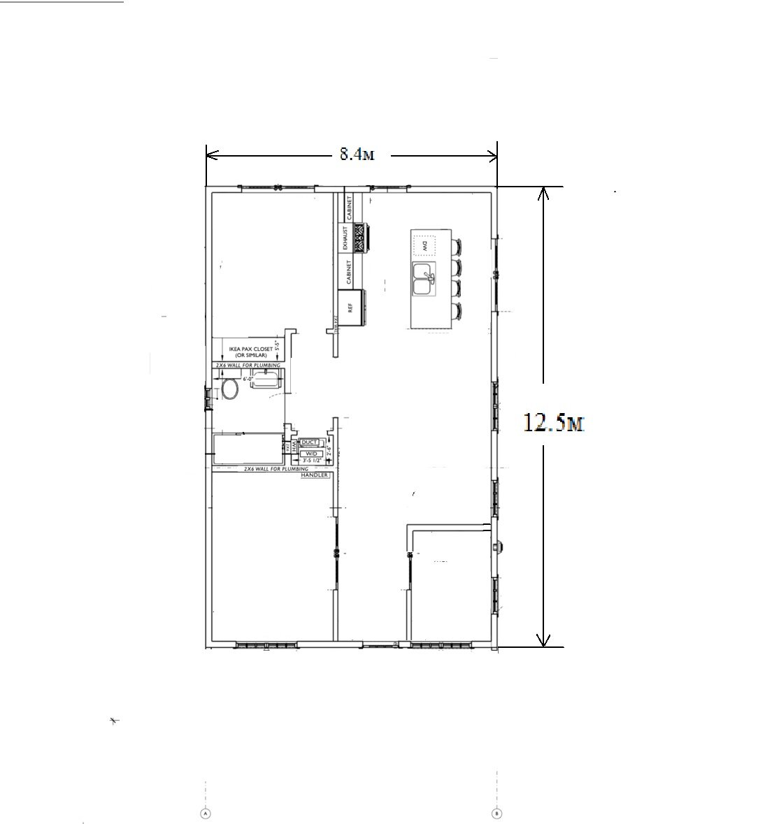 Планировка дома (оригинал взят с сервиса thehousedesigners)