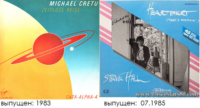 Обложки синглов: Michael Cretu (1983) Steve Hall (1985)