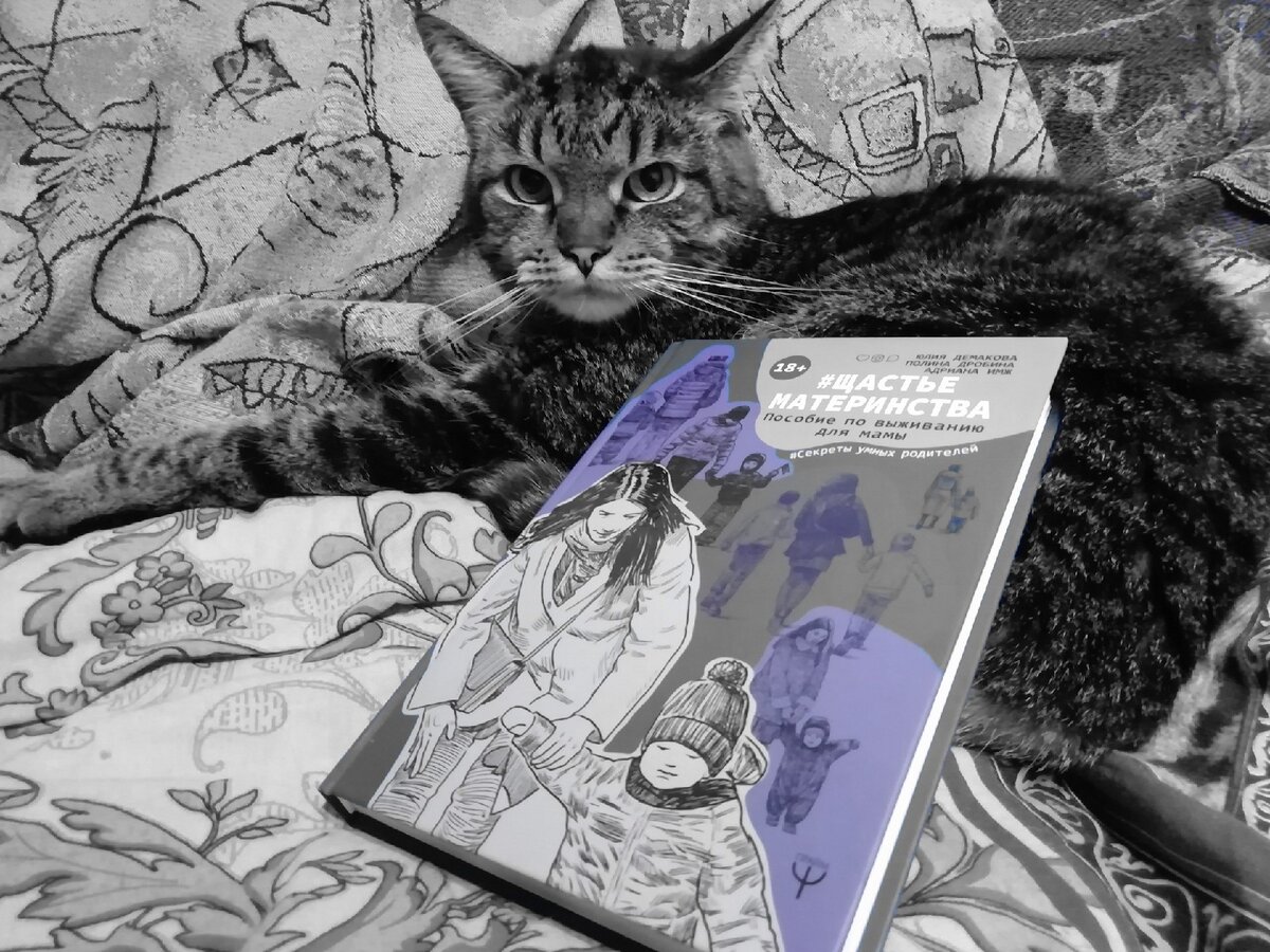 мое щастя Феликс читал книгу вместе со мной)