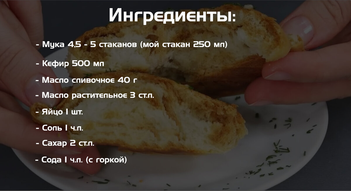 Ингредиенты для теста на кефире