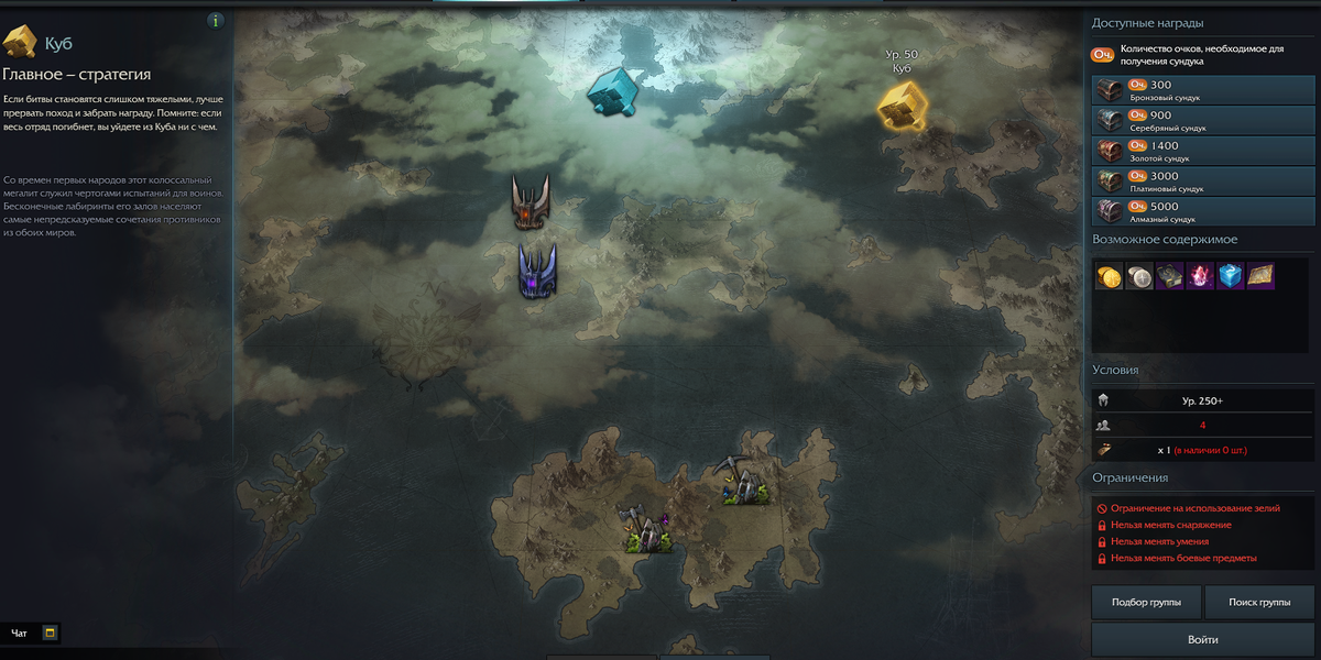 Краткая информация и требования куба