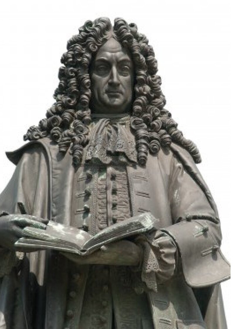 Памятник Лейбницу в Лейпциге.