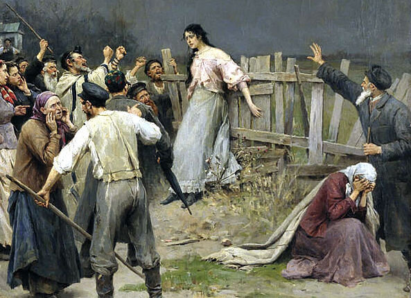 Николай Пимоненко «Жертва фанатизма», 1899 год , фрагмент 