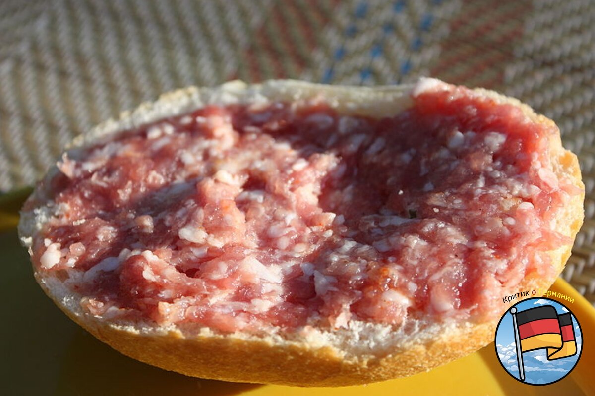 Сырой фарш , немецкий фарш-блюдо
