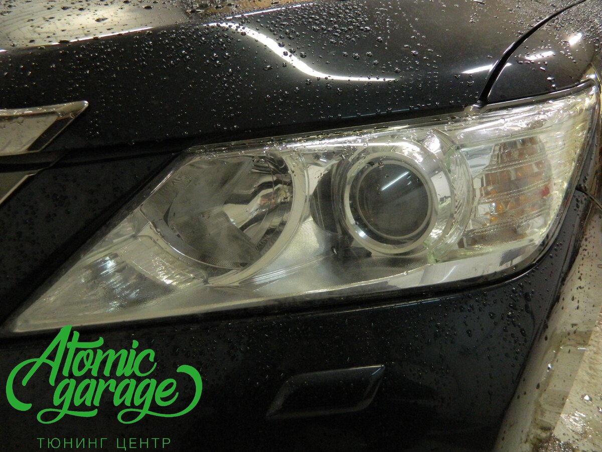 Левая фара до полировки