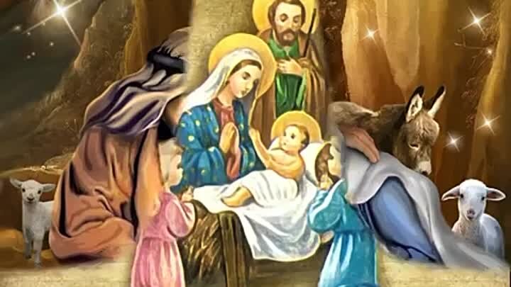 Рождение Иисуса Христа в хлеву одного из загородных домов Вифлеема