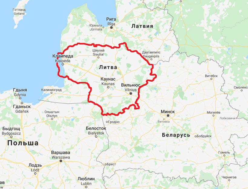 Политическая карта прибалтики