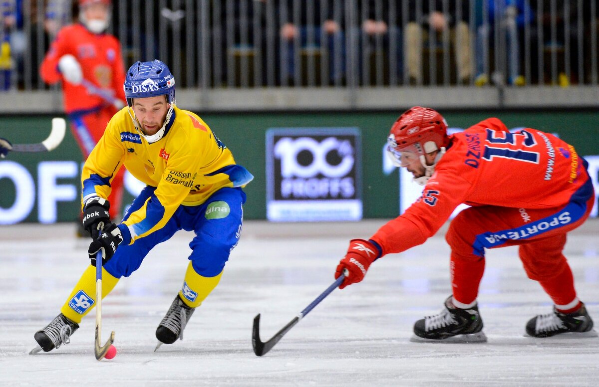 На фото (матч Сборная Швеции - Сборная России)