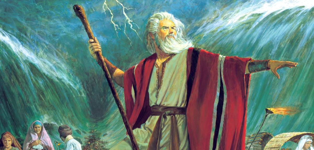 Моисей переводит народ через море посуху