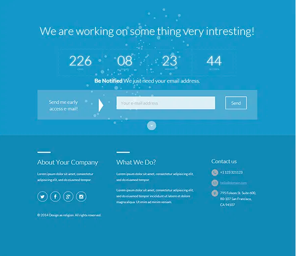 Пример бесплатного шаблона