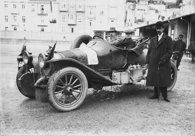 Спортивный Руссо-Балт С-24/55 на ралли Монте-Карло в 1911 году.