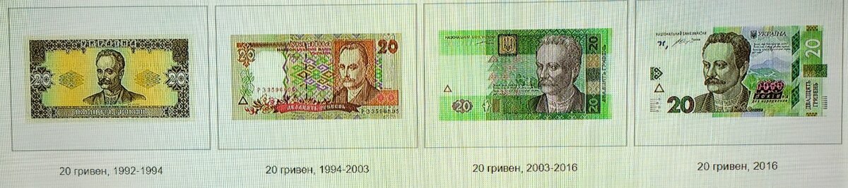 Украинские купюры