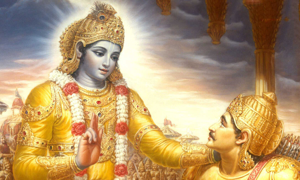 Одна из иллюстраций к поэме "Бхагавад-гита"