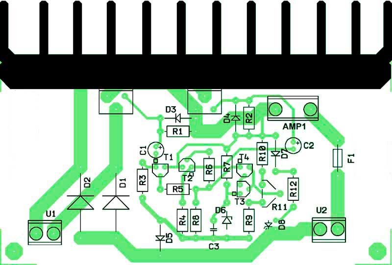Расположение компонентов на печатной плате