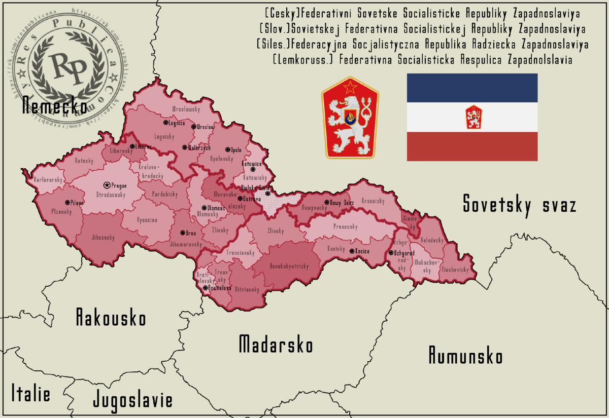к сожалению, на карте не используется диакритика, поэтому чешские названия написаны с ошибками